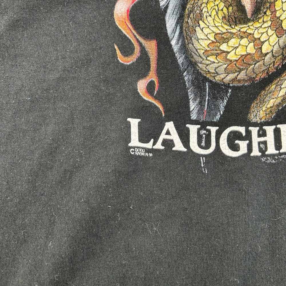 90s Vintage Biker Graphic Tee Mens 2XL Laughlin Spring Run Longhorn Nevada‎ - Picture 4 of 9